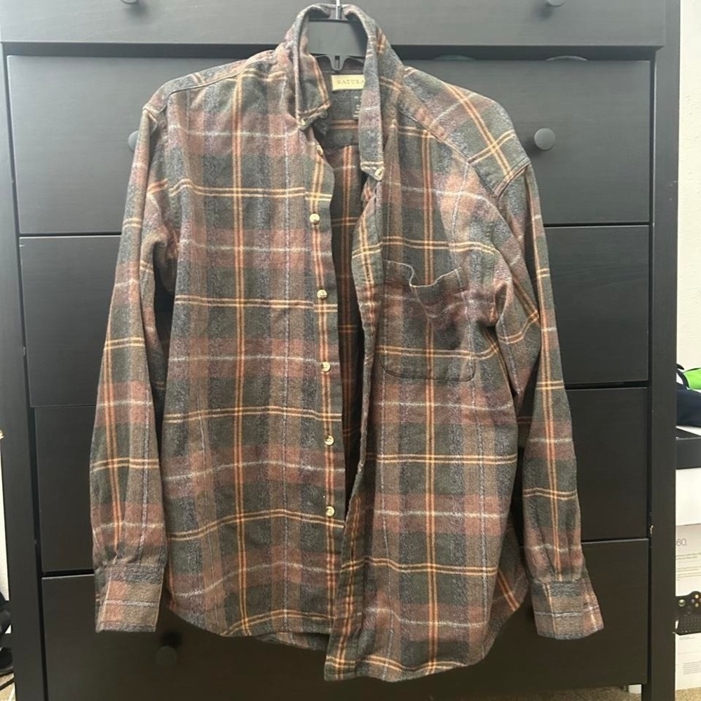 Natural Life brown flannel shirt Size M